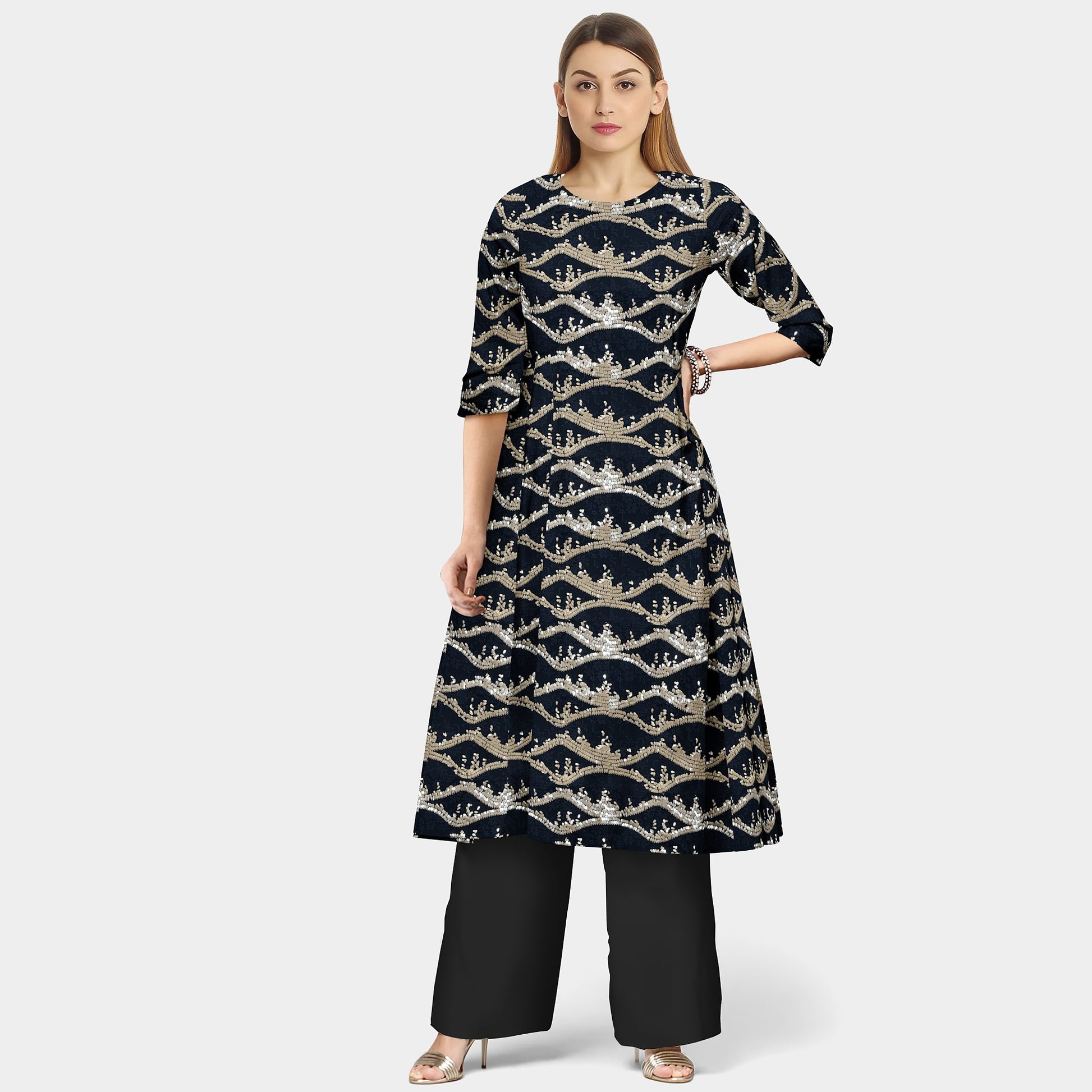 Buy Black Gold Lace Sequence Fabric Online – TradeUNO Fabrics