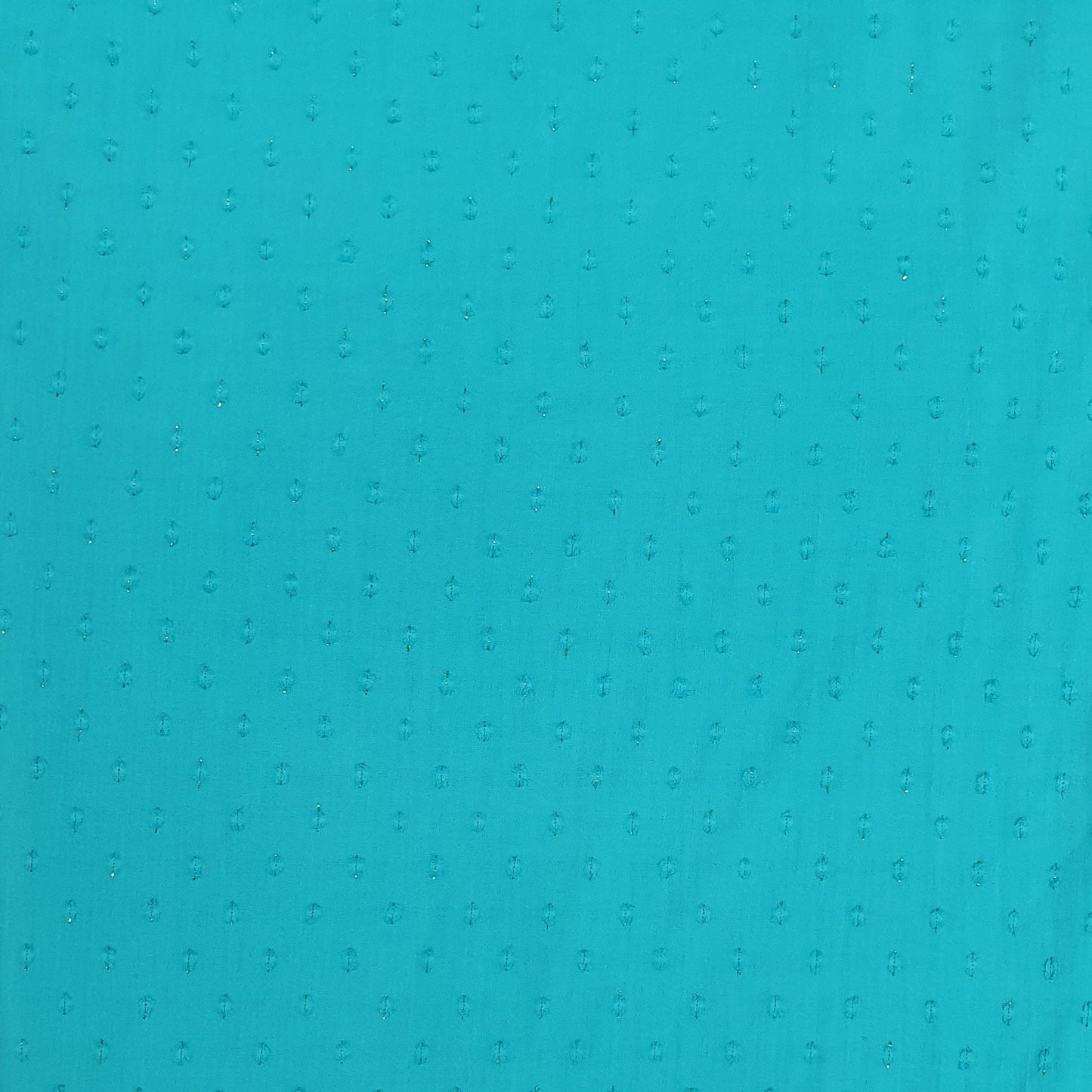 Aqua Blue Solid With Golden Lurex Cotton Fabric Trade UNO