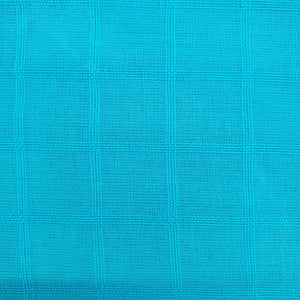 Sky Blue Solid Jacquard Cotton Fabric Plain Weave 48 Inches