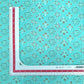 Aqua Blue Traditional With Foil Print Rayon Fabric Trade UNO
