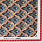 Aqua Brown Mughal Print Georgette Fabric Trade UNO