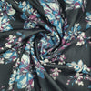 Black Floral Print Georgette Fabric Trade UNO