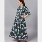 Black Floral Print Rayon Fabric ,54 inches 