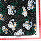 Black Floral Print Rayon Fabric Trade UNO
