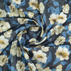 Black & Blue Floral Print Georgette Fabric Trade UNO