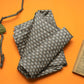 Black & Brown Traditional Ikkat Print Brocade Fabric trade-uno
