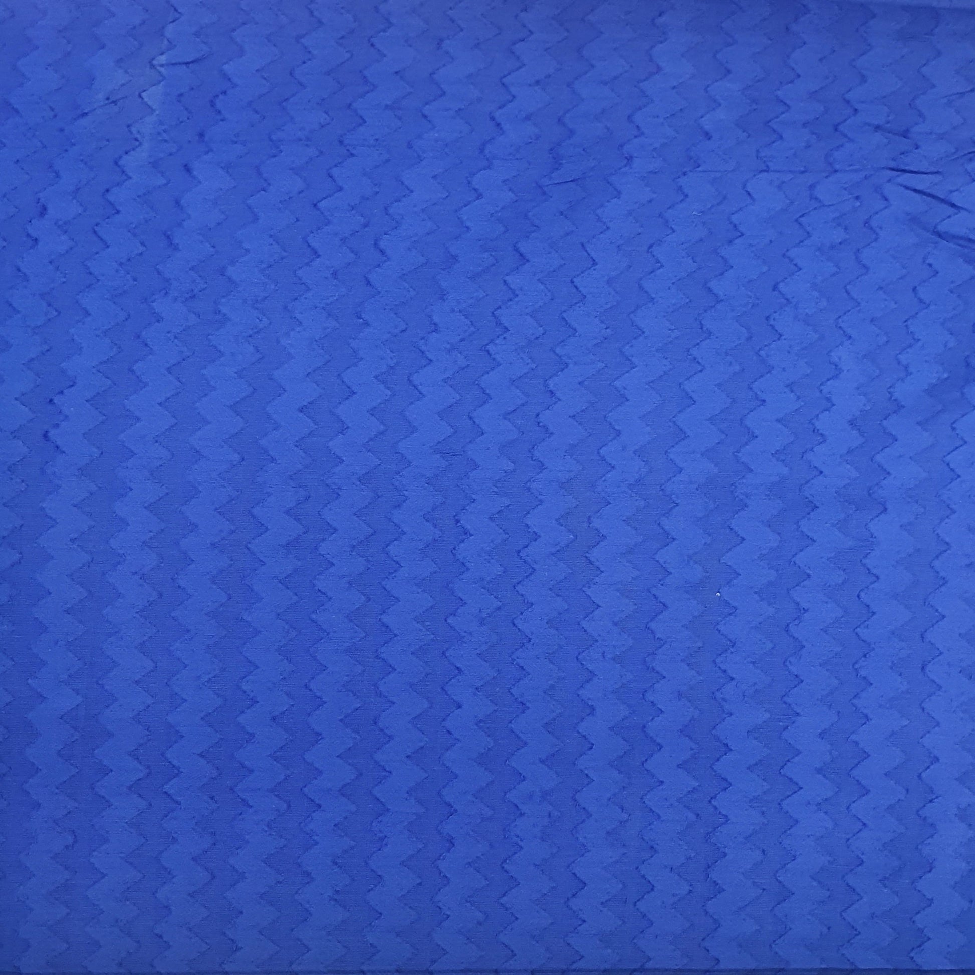 Blue Solid Jacquard Cotton Fabric 48 Inches Plain Weave