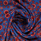 Dark Blue Mughal Print Rayon Fabric Online India