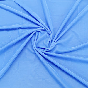 Blue Solid Poly Velvet Fabric Trade UNO