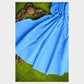 Blue Solid Poly Velvet Fabric Trade UNO