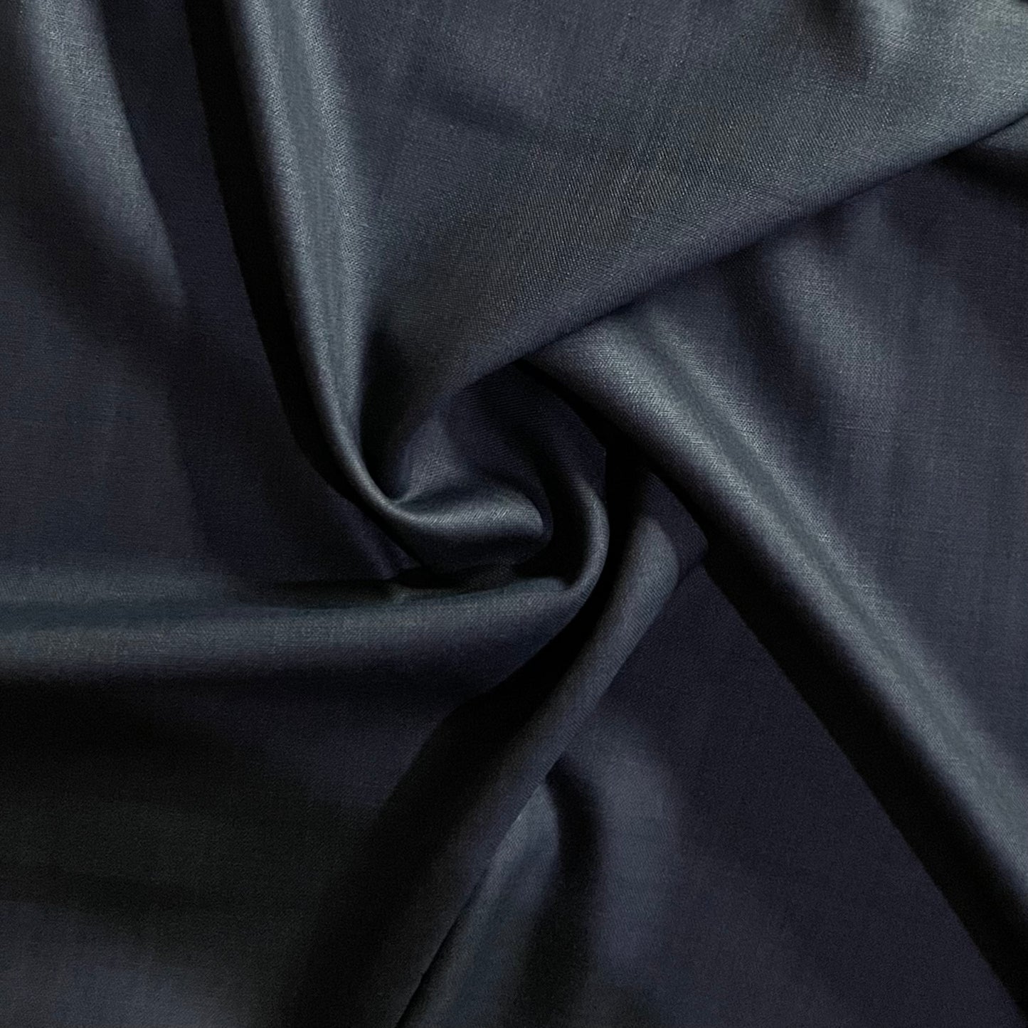 Navy Blue Solid Poly Viscose Suiting Fabric