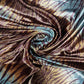 Brown & Cream Animal Print Velvet Fabric Trade UNO