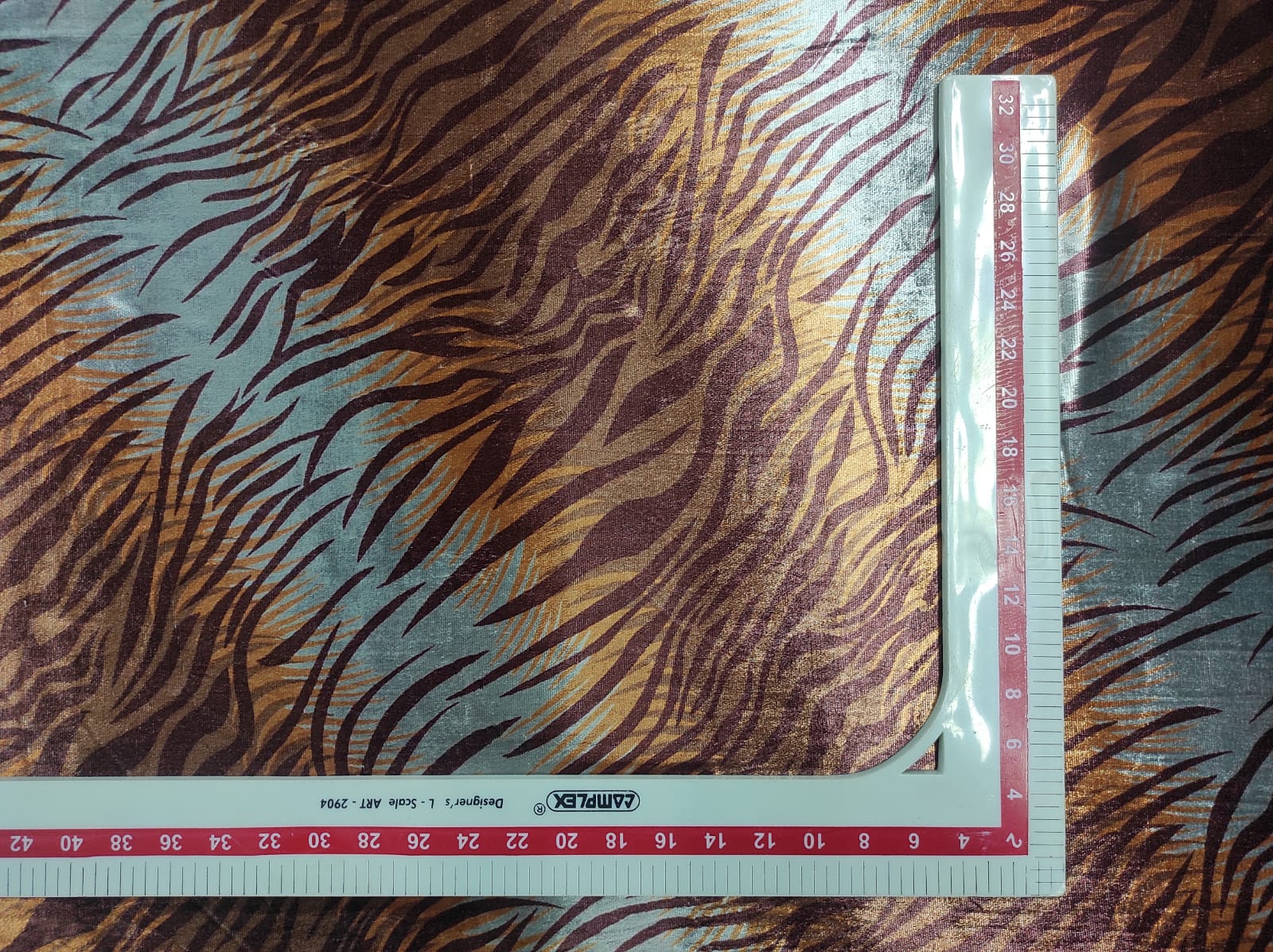 Brown & Cream Animal Print Velvet Fabric Trade UNO