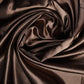 Brown Solid Poly Satin Fabric - TradeUNO