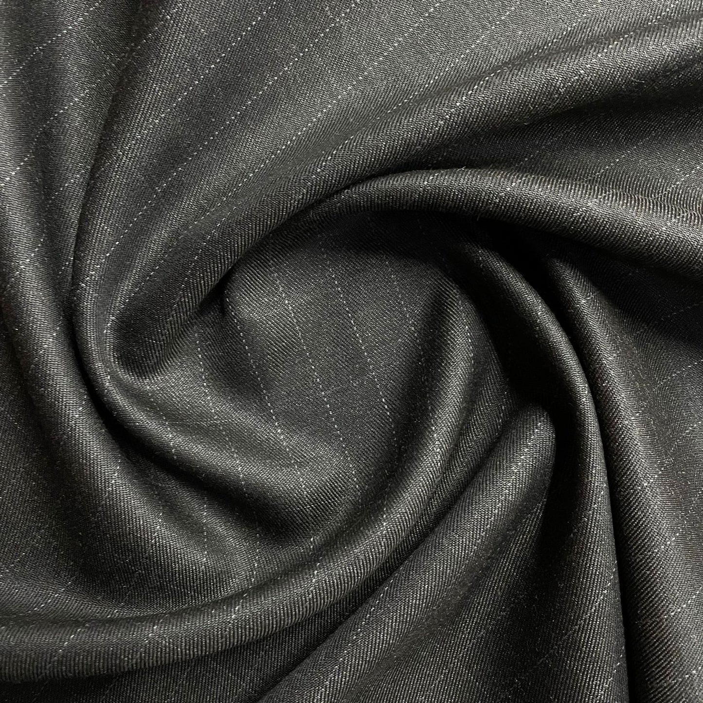Brown Stripe Poly Viscose Suiting Fabric