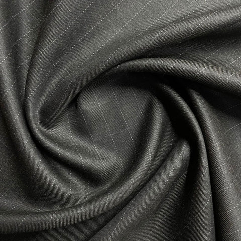 Brown Stripe Poly Viscose Suiting Fabric TU 5634 - TradeUNO