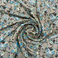 Cream Ditsy Floral Print Rayon Fabric Trade Uno