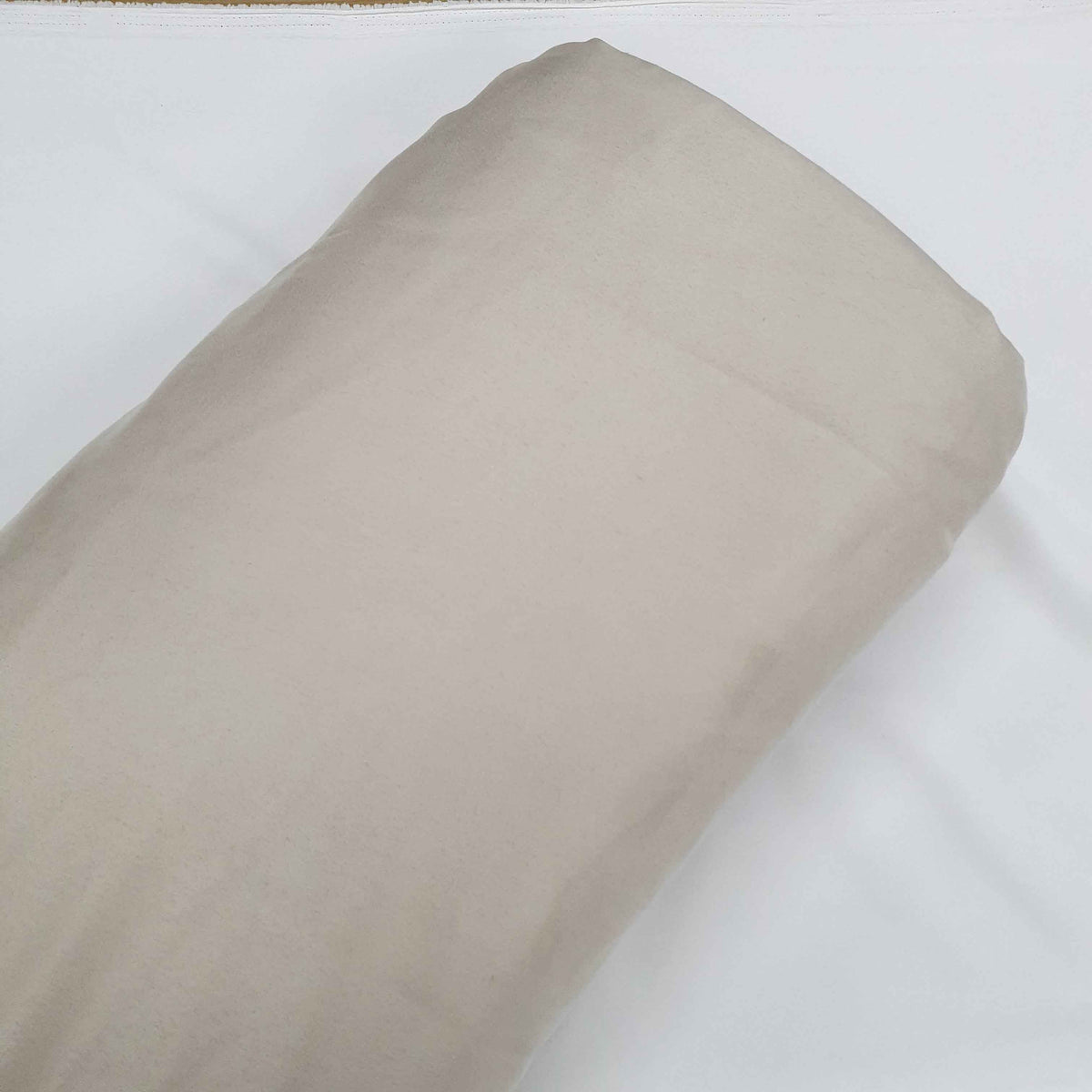 Cream Solid Suede Fabric