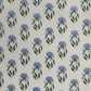 Cream & Blue Hand Block Print Cotton Fabric Trade UNO