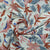 Cream & Brown Tropical Print Crape Fabric Trade UNO