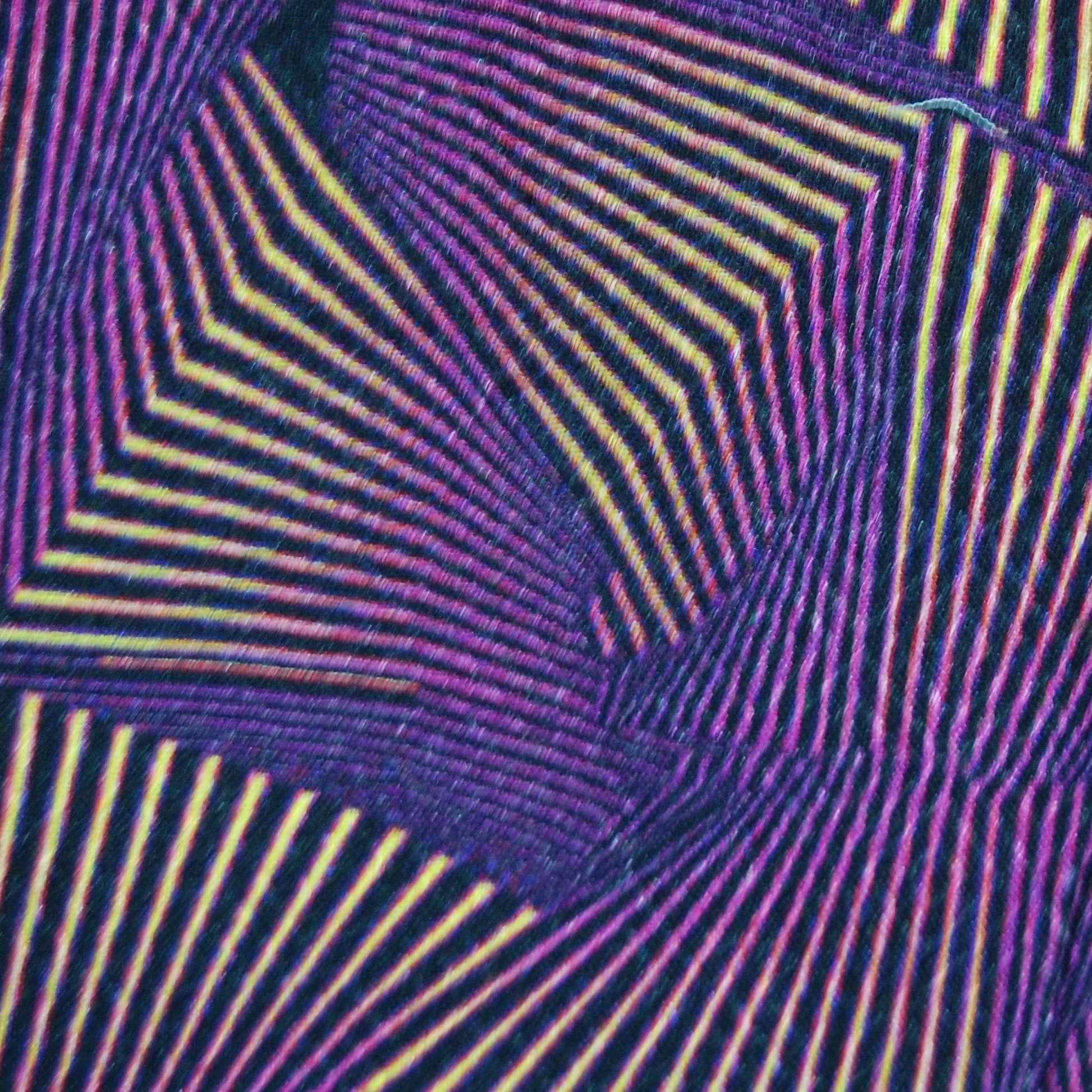 Purple & Yellow Geometrical Print Viscose Dobby Fabric Trade UNO