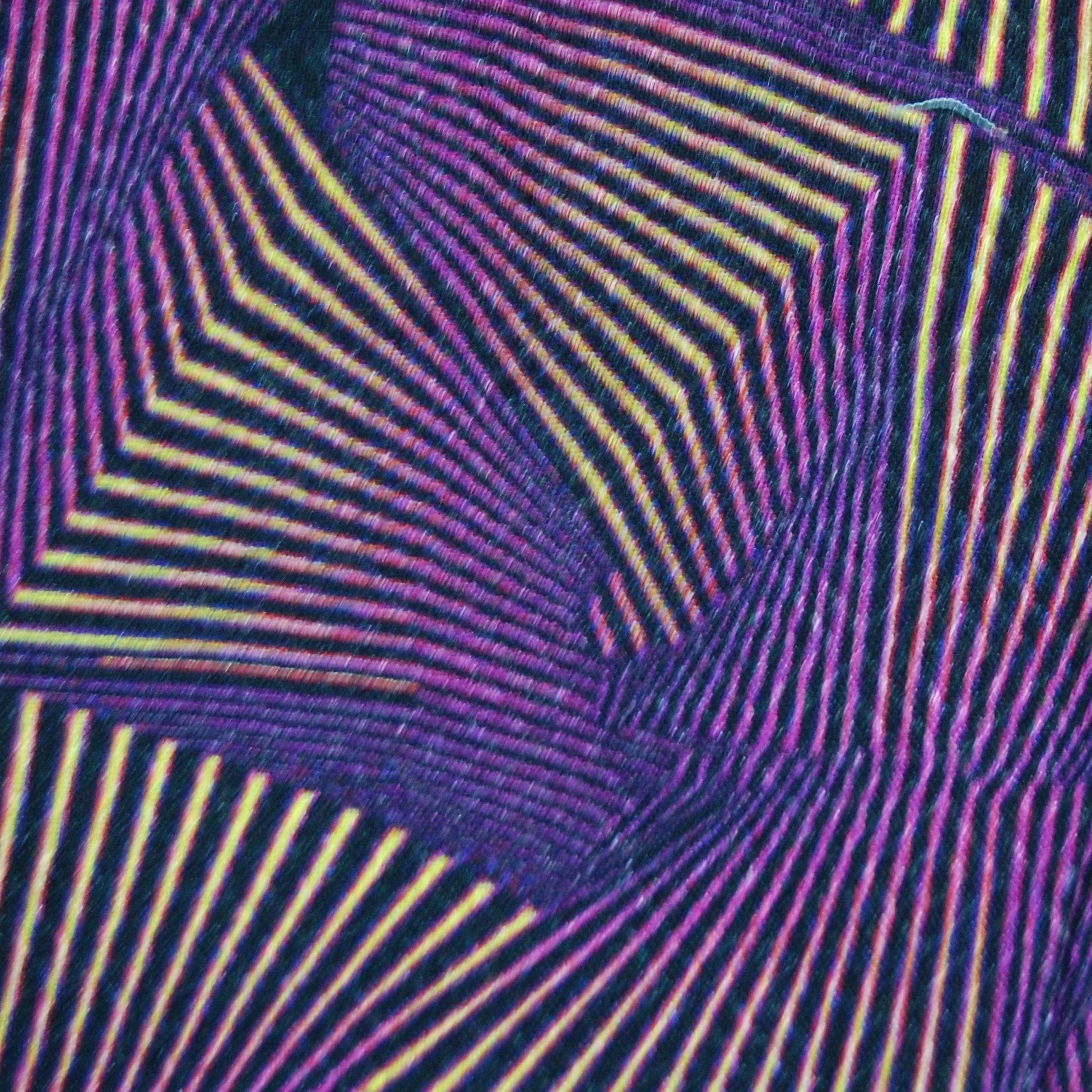 Purple & Yellow Geometrical Print Viscose Dobby Fabric Trade UNO