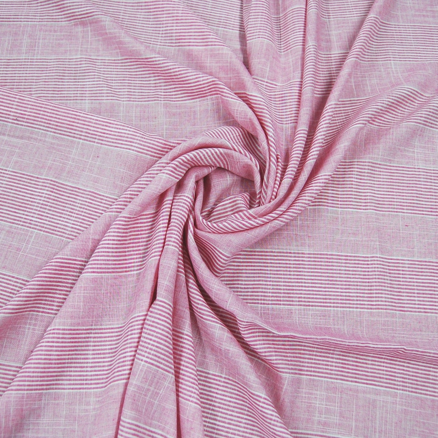 Pink & White Stripe South Cotton Fabric Trade UNO