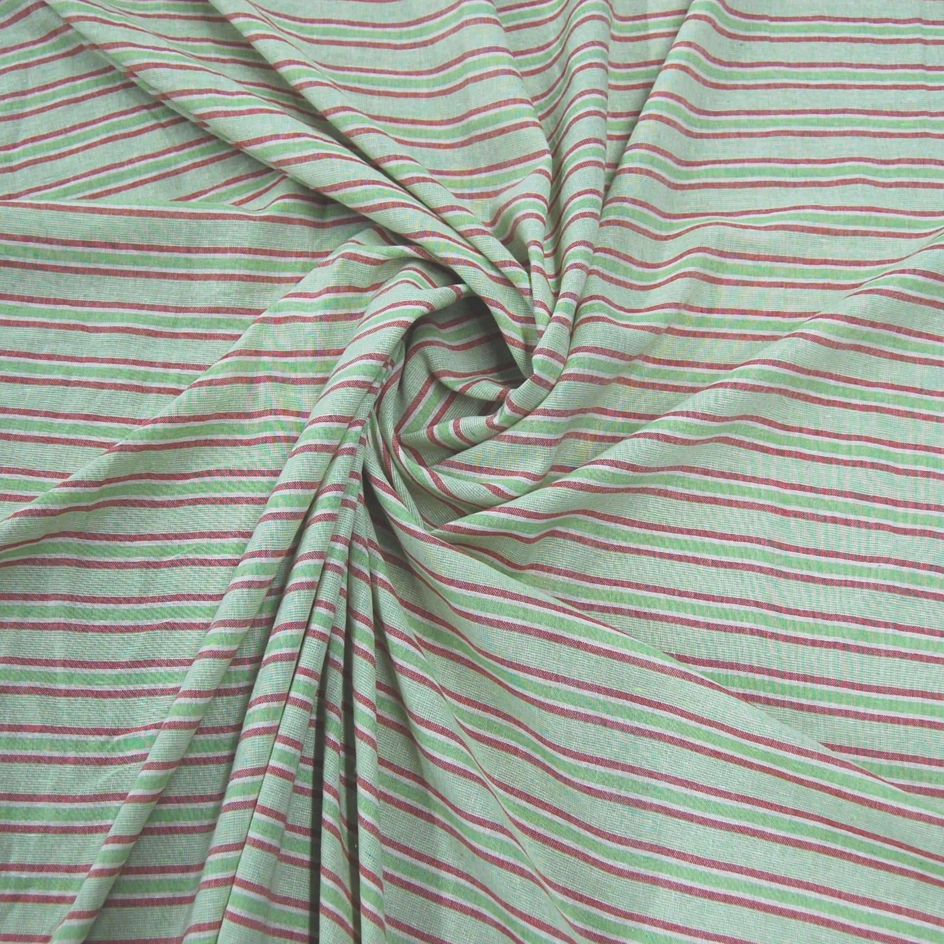 Green Stripe South Cotton Fabric Trade UNO