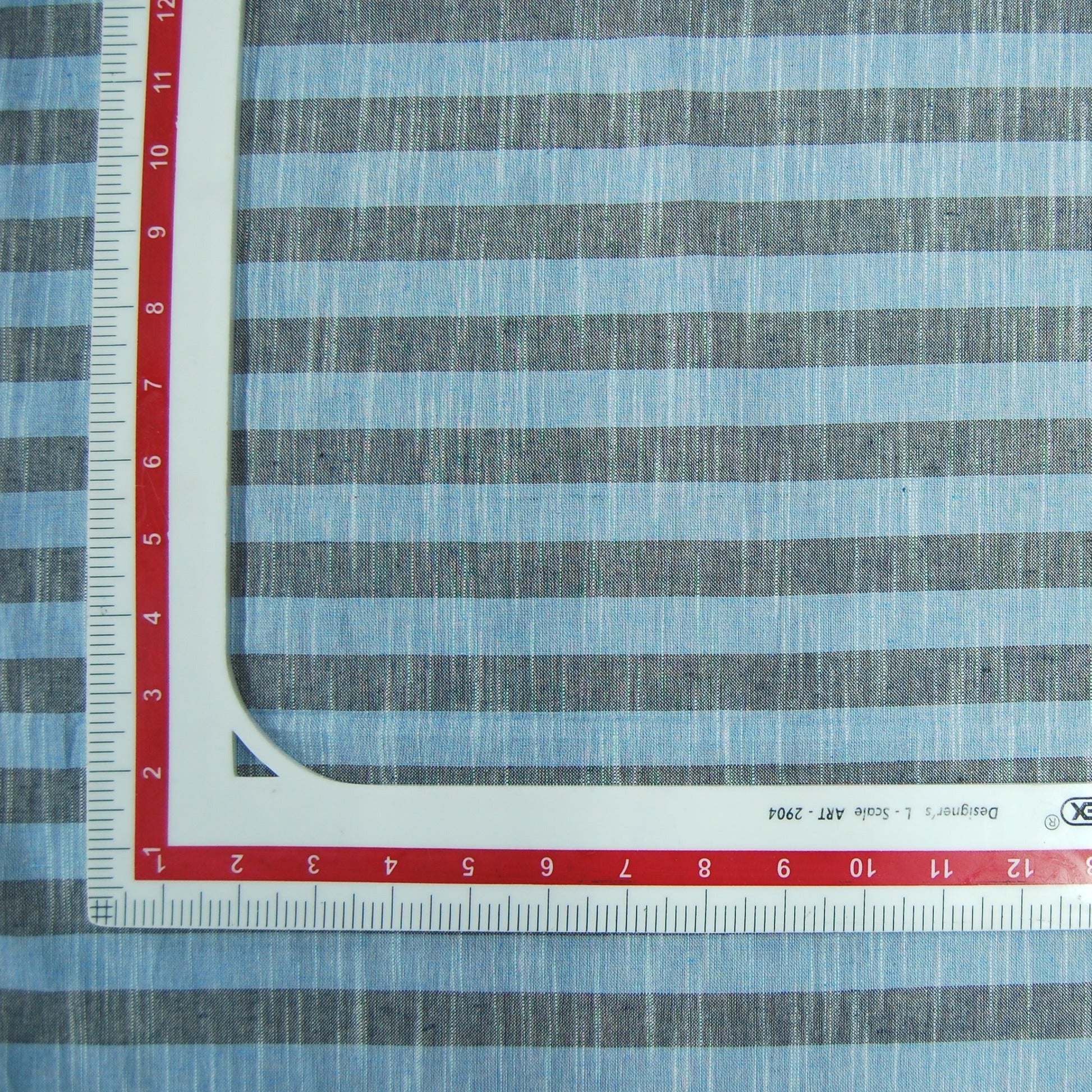 Black & Blue Stripe South Cotton Fabric Trade Uno