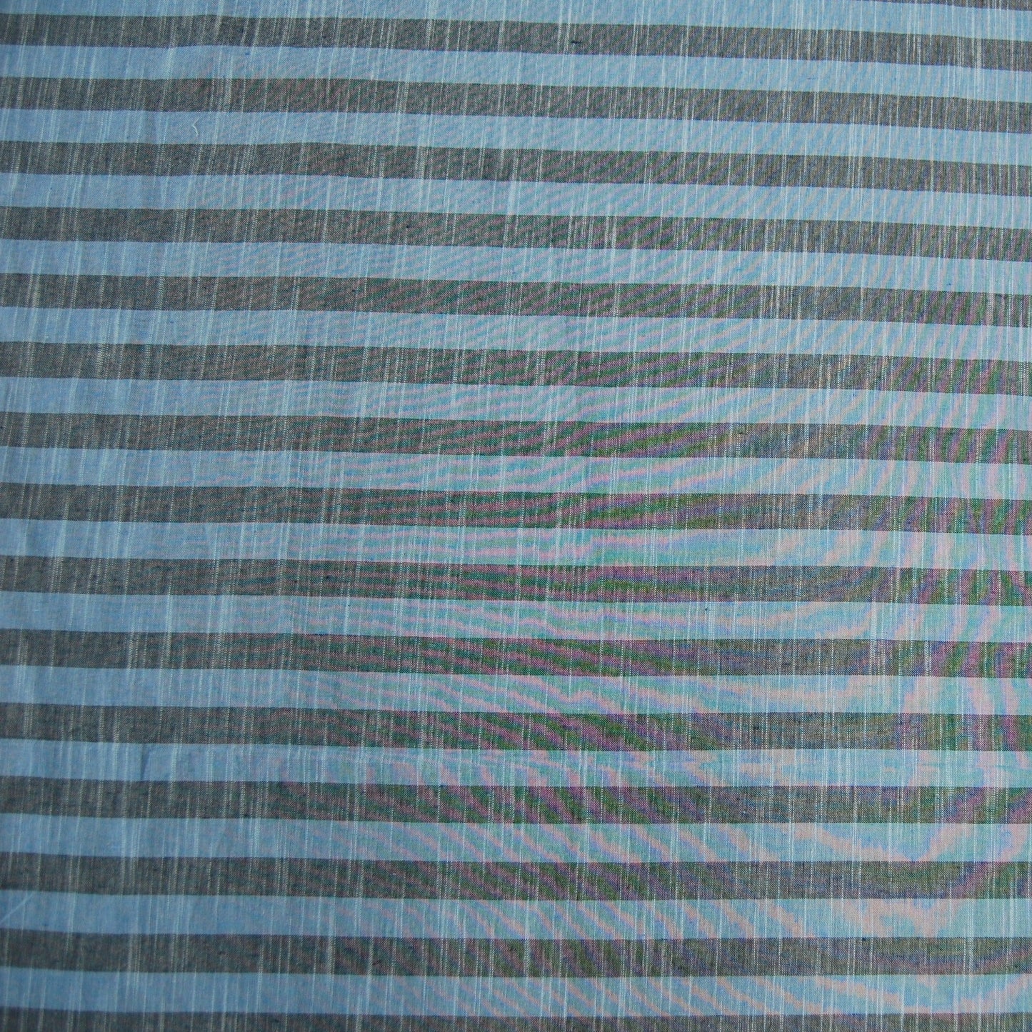 Black & Blue Stripe South Cotton Fabric Trade Uno