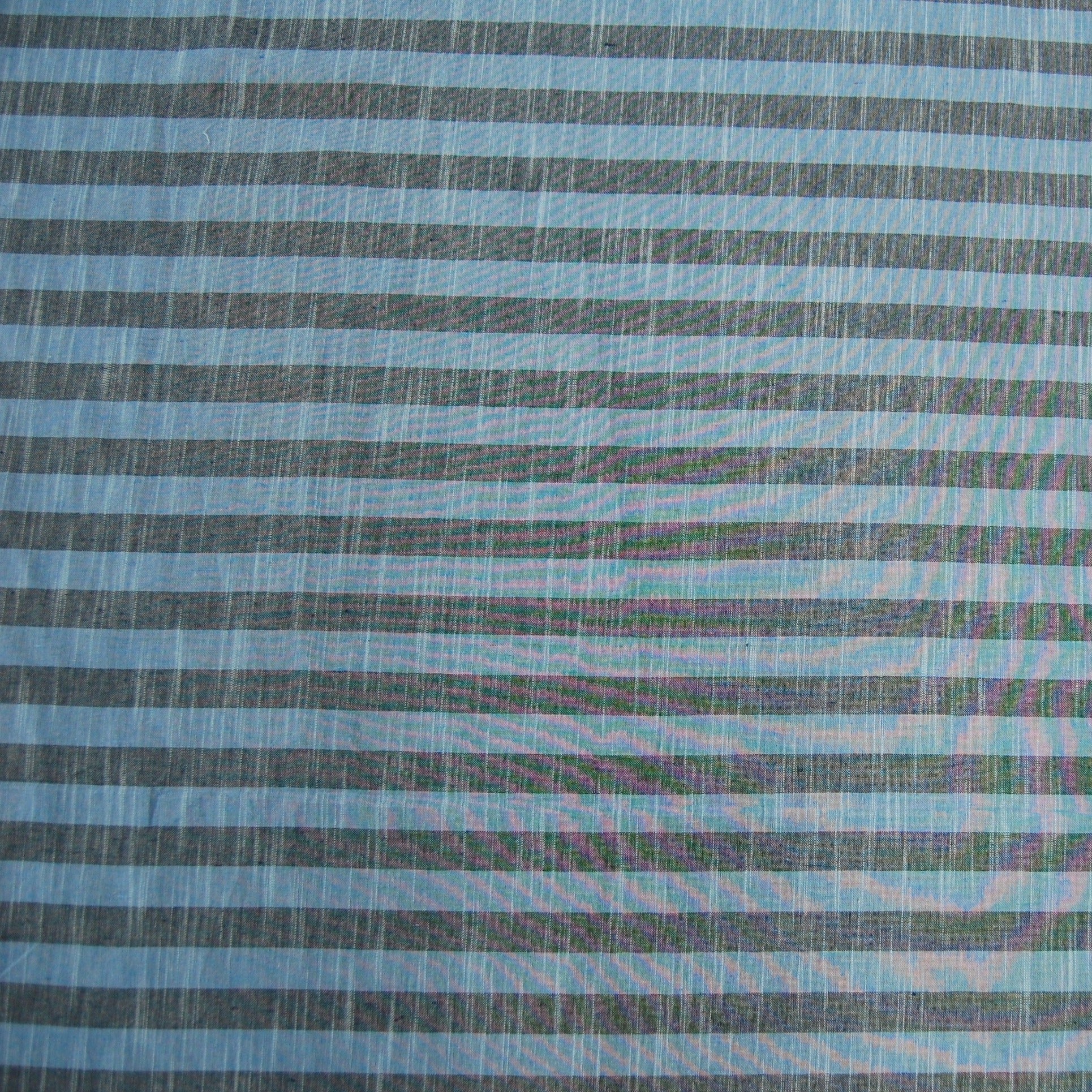 Black & Blue Stripe South Cotton Fabric Trade Uno