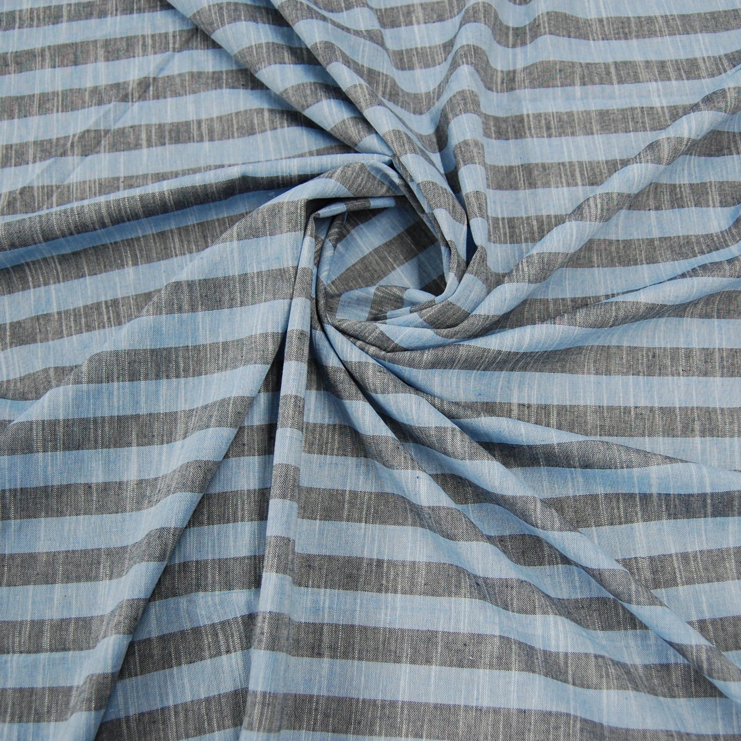 Black & Blue Stripe South Cotton Fabric Trade Uno