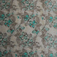 Beige With Copper Green Floral Brocade Fabric Trade UNO