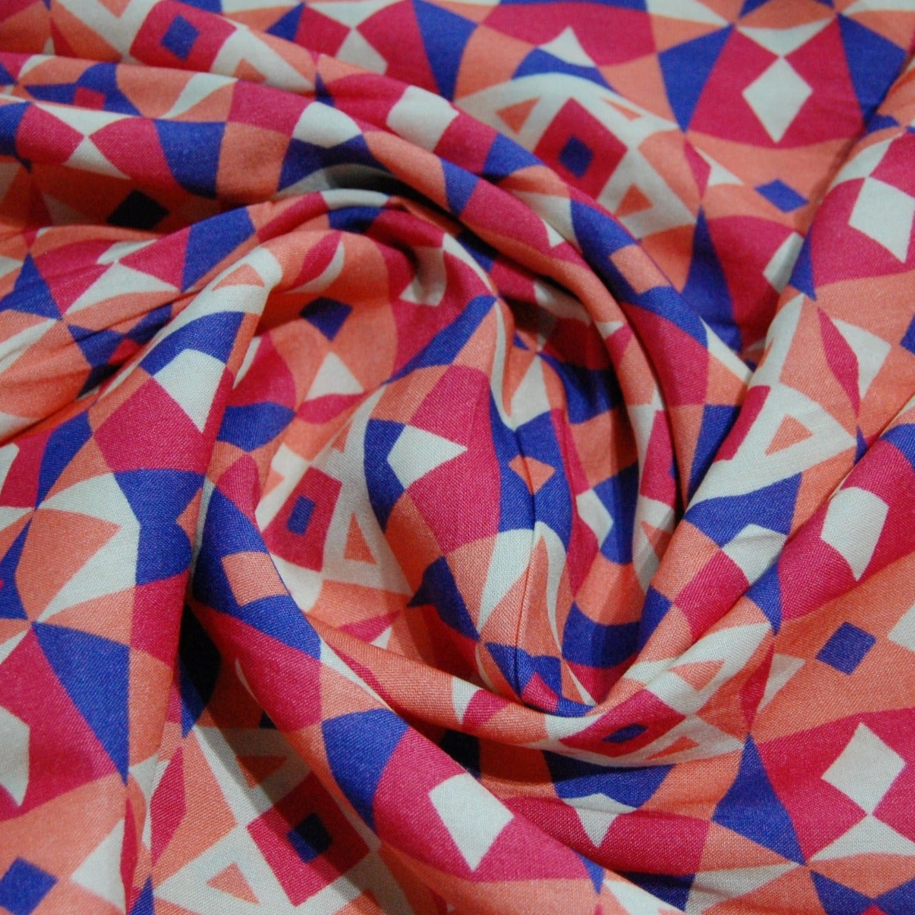Multi Color Geometrical Print Viscose Print Trade UNO
