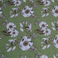 Light Green Floral Print Cotton Linen Fabric Trade UNO