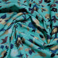 Sky Blue Floral Print Cotton Linen Fabric Trade UNO