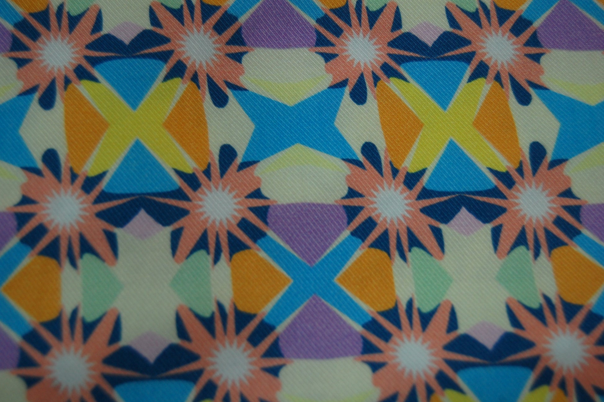 Multi Color Star Print Twill Fabric Trade UNO