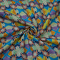 Multi Color Star Print Twill Fabric Trade UNO