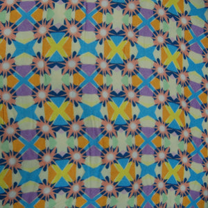 Multi Color Star Print Spun Fabric Trade UNO