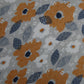 Grey Brown Floral Print Spun Fabric Trade UNO