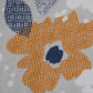 Grey Brown Floral Print Spun Fabric Trade UNO