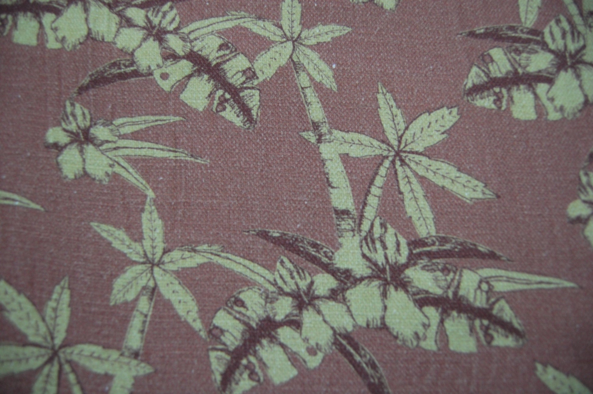 Brown Floral Print Spun Fabric Trade Uno
