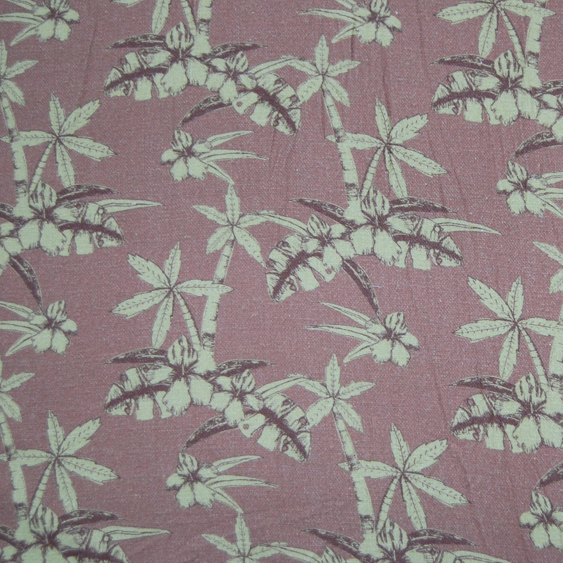 Brown Floral Print Spun Fabric Trade Uno