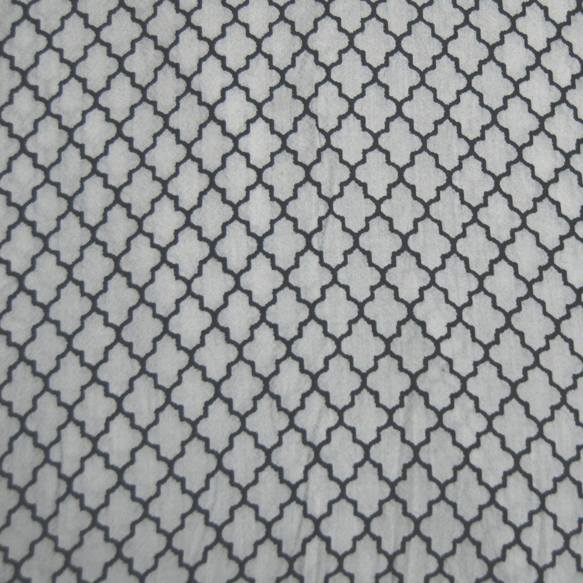 Grey Geometrical Print Viscose Dobby Fabric Trade UNO