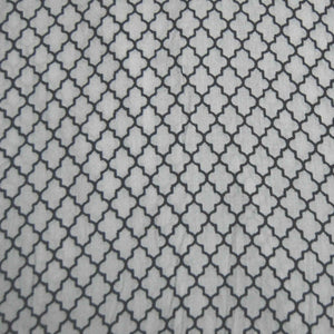 Grey Geometrical Print Viscose Dobby Fabric