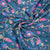 Blue Floral & Peacock Print Viscose Fabric Trade UNO