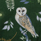 Green Owl Print Spun Fabric Trade UNO