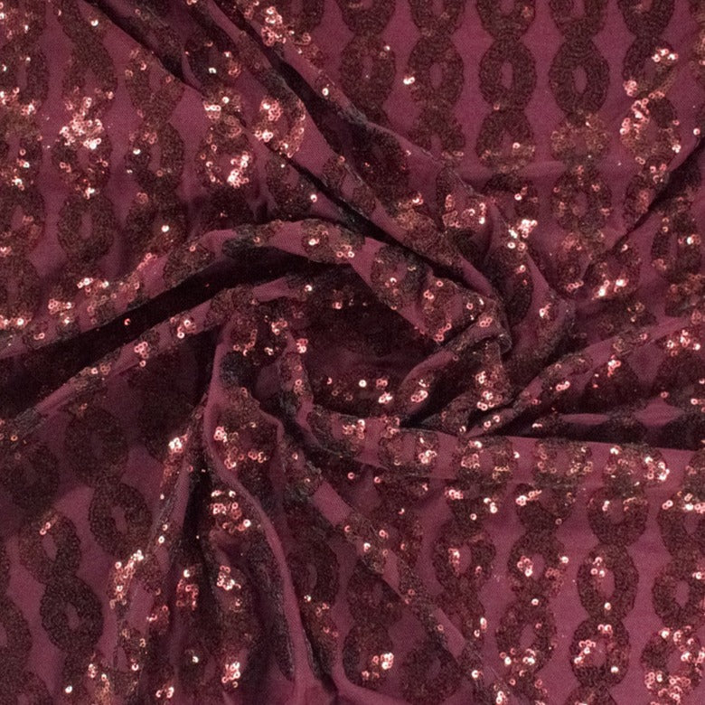Maroon Net Sequence Fabric Trade UNO