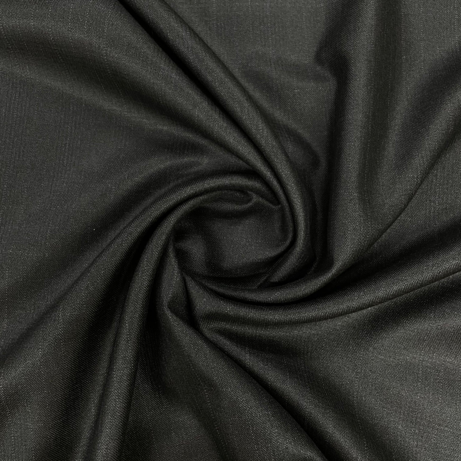 Dark Brown Check Poly Viscose Suiting Fabric - TradeUNO