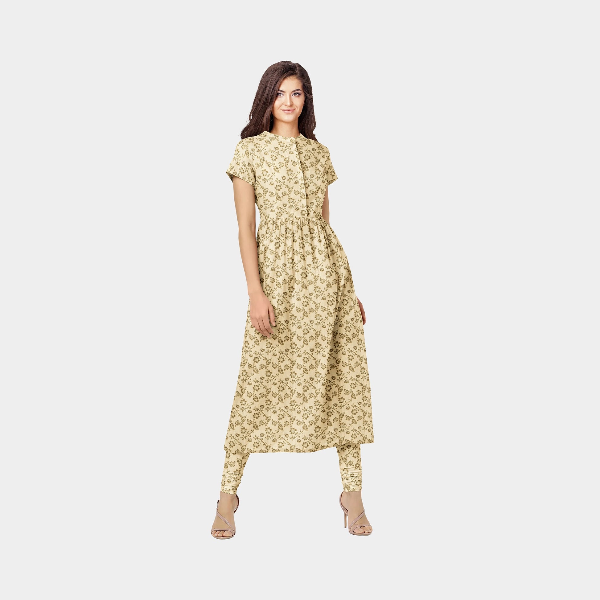 Buy Golden Traditional Banarasi Brocade Dress Fabric 